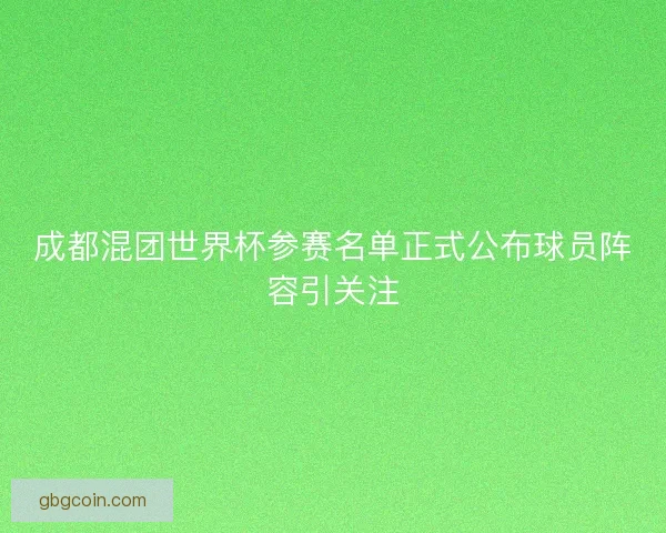 成都混团世界杯参赛名单正式公布球员阵容引关注